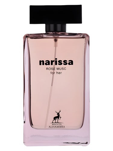 Maison Alhambra Narissa Rose Musc For Her eau de parfum bottle, a tuberose fragrance