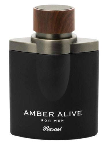Rasasi Amber Alive eau de parfum bottle, a citrus fragrance