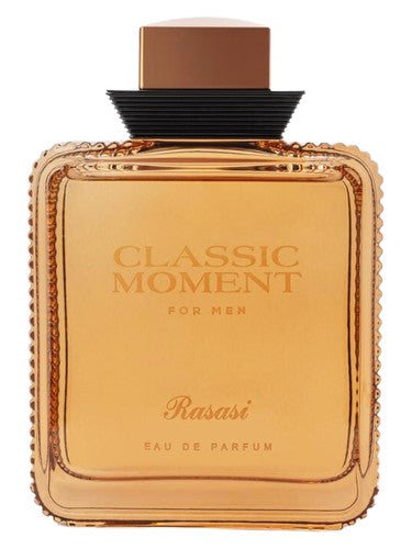 Rasasi Classic Moment For Men eau de parfum bottle, a woody fragrance