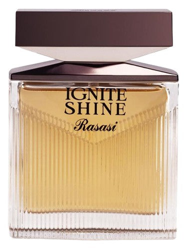 Rasasi Ignite Shine perfume bottle, a woody fragrance