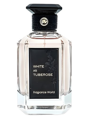 Fragrance World White As Tuberose eau de parfum bottle, a white floral fragrance
