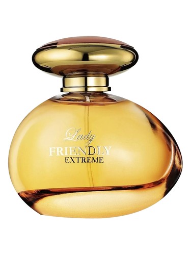 Fragrance World Lady Friendly Extreme perfume bottle, a white floral fragrance