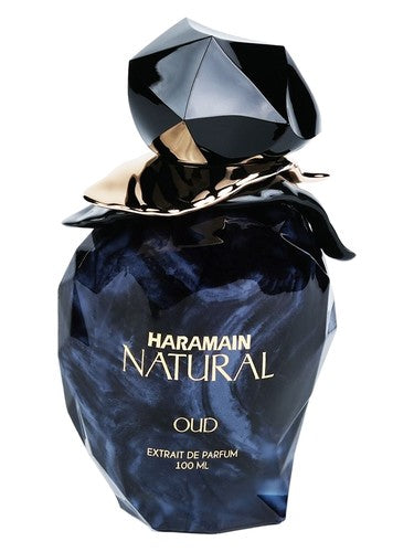 Al Haramain Natural Oud extrait de parfum bottle, a warm fragrance
