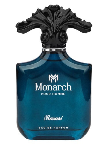 Rasasi Monarch perfume bottle, a citrus fragrance