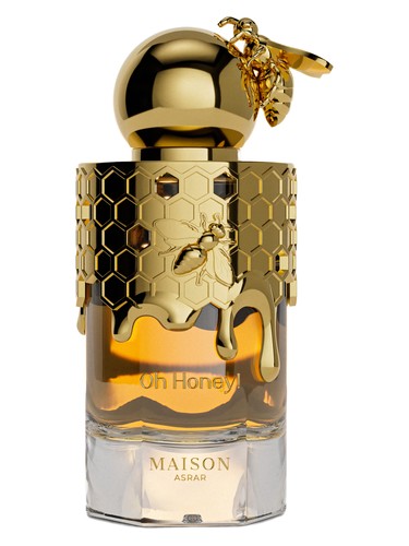 Maison Asrar Oh Honey! eau de parfum bottle, a gourmand fragrance