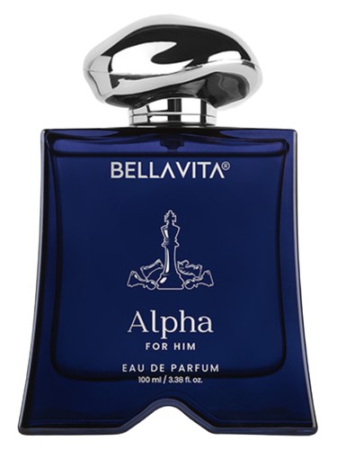 BellaVita Alpha for Him perfume bottle, a citrus fragrance