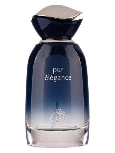 Fragrance World Pur Elegance eau de parfum bottle, a citrus fragrance