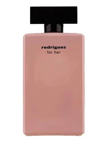 Fragrance World Redriguez for Her Pink perfume bottle, a warm & amber fragrance