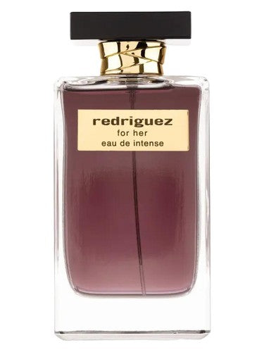 Fragrance World Redriguez For Her Eau de Intense perfume bottle, a citrus fragrance