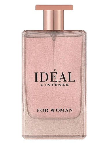 Fragrance World Ideal L'intense eau de parfum bottle, a floral fragrance