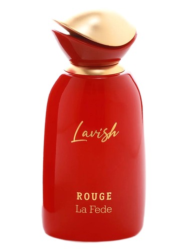 Khadlaj La Fede Lavish Rouge eau de parfum bottle, a white floral fragrance