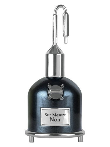 Lattafa Sur Mesure Noir eau de parfum bottle, a spicy fragrance