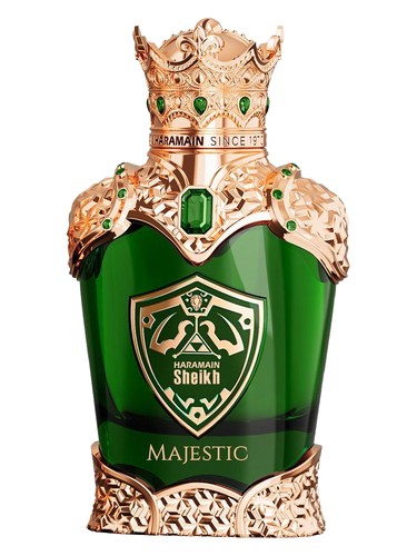 Al Haramain Sheikh Majestic perfume bottle, a citrus fragrance