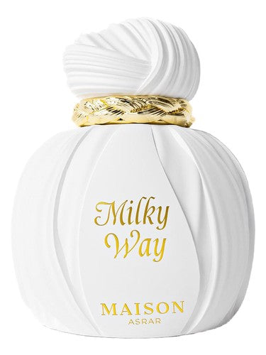 Maison Asrar Milky Way eau de parfum bottle, a gourmand fragrance