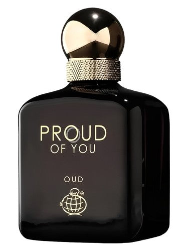 Fragrance World Proud of You Oud eau de parfum bottle, a oud fragrance