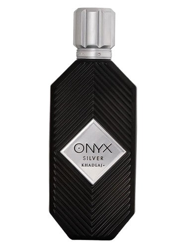 Khadlaj Onyx Silver eau de parfum bottle, a citrus fragrance