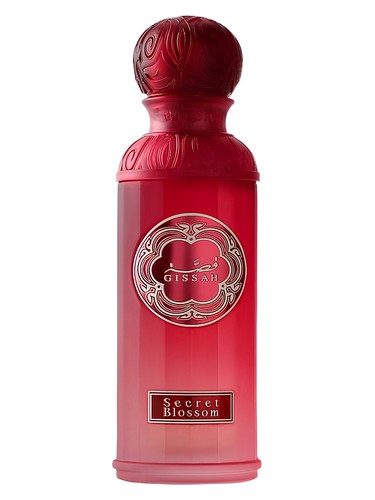 Gissah Secret Blossom perfume bottle, a white floral fragrance