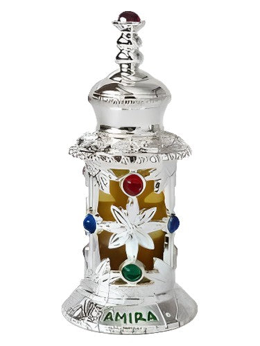 Al Haramain Amira Silver perfume bottle, a warm & amber fragrance