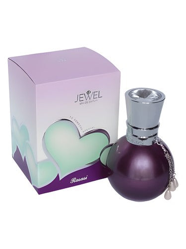 Rasasi Jewel eau de parfum bottle, a gourmand fragrance