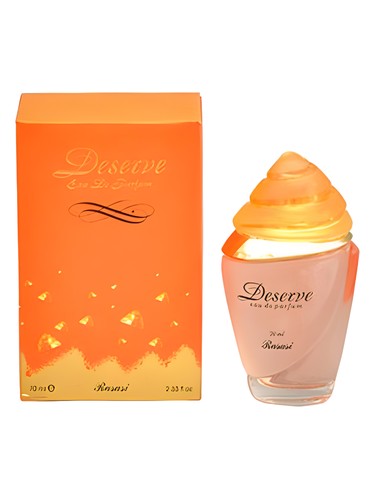 Rasasi Deserve Women perfume bottle, a warm & amber fragrance
