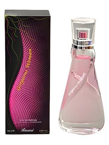 Rasasi Gorgeous Woman perfume bottle, a citrus fragrance