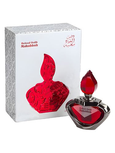 Al Haramain Dehnal Oudh Mahabbah perfume bottle, a oud fragrance