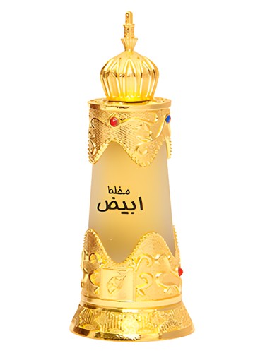 Afnan Mukhlat Abiyad perfume bottle, a warm & amber fragrance