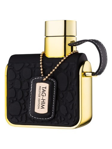 Armaf Tag-Him Prestige eau de toilette bottle, a warm & amber fragrance