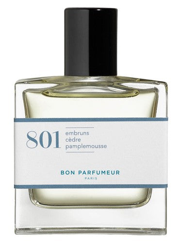 Bon Parfumeur 801 sea spray, cedar, grapefruit