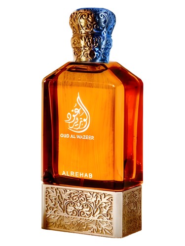 Al Rehab Oud Al Wazeer perfume bottle, a warm & amber fragrance