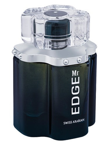 Swiss Arabian Mr. Edge eau de parfum bottle, a citrus fragrance