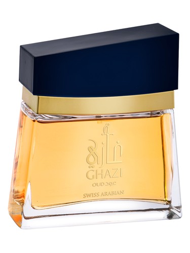 Swiss Arabian Ghazi Oud eau de parfum bottle, a leather fragrance
