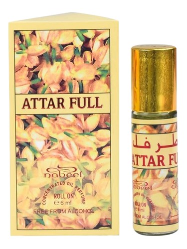 Nabeel Attar Full perfume oil bottle, a white floral fragrance