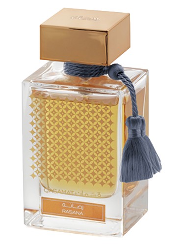 Rasasi Qasamat Rasana eau de parfum bottle, a citrus fragrance