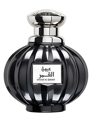 Lattafa Oyoon Al Qamar perfume bottle, a floral fragrance