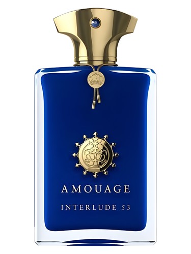 Amouage Interlude 53 Man eau de parfum bottle, a smoky fragrance