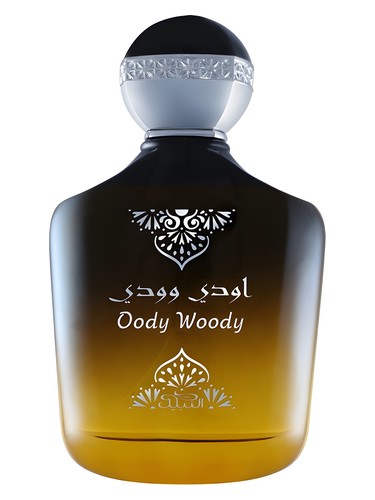 Nabeel Oody Woody eau de parfum bottle, a gourmand fragrance