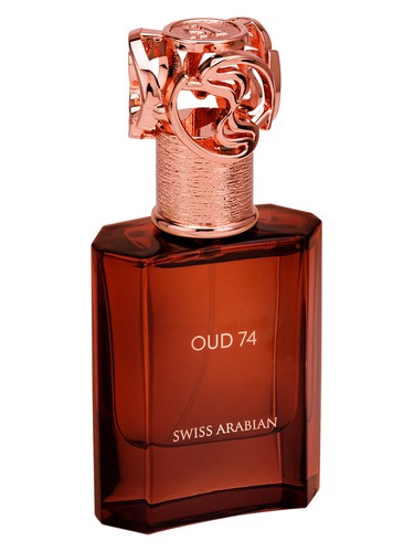 Swiss Arabian Oud 74 perfume bottle, a leather fragrance