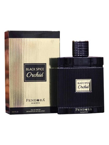 Paris Corner Black Spice Orchid Pendora perfume bottle, a floral fragrance