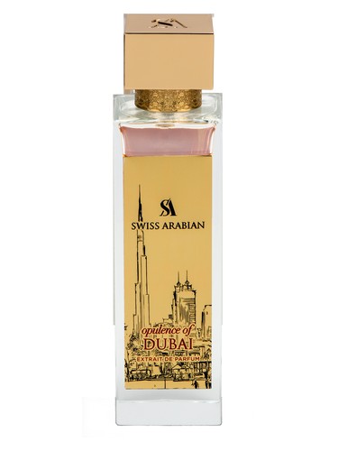 Swiss Arabian OPULENCE OF DUBAI perfume bottle, a warm & amber fragrance