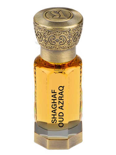 Swiss Arabian SHAGHAF OUD AZRAQ CPO perfume oil bottle, a honey fragrance