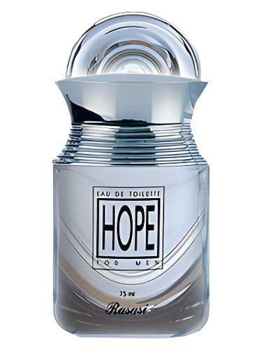 Rasasi Hope Men eau de parfum bottle, a fresh fragrance