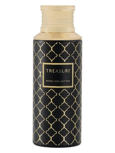 Maison Asrar Treasure perfume bottle, a powdery fragrance