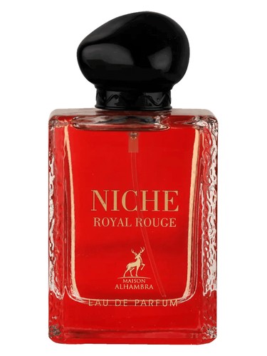 Maison Alhambra Niche Royal Rouge eau de parfum bottle, a white floral fragrance