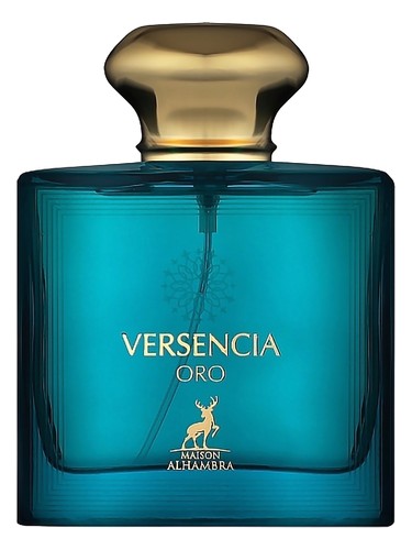 Maison Alhambra Versencia Oro eau de parfum bottle, a woody fragrance