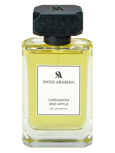 Swiss Arabian Cardamom and Apple eau de parfum bottle, a fruity fragrance