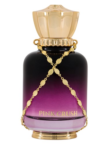 Maison Asrar Pink Crush eau de parfum bottle, a powdery fragrance