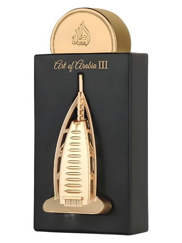 Lattafa Art of Arabia III eau de parfum bottle, a gourmand fragrance