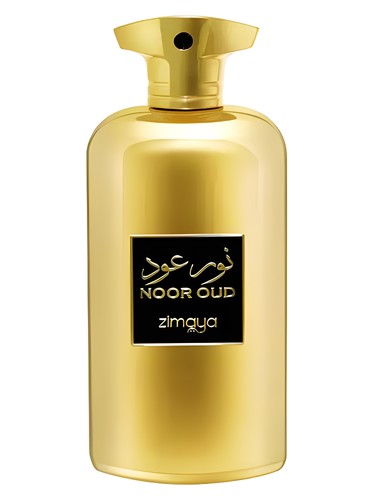Zimaya Noor Oud eau de parfum bottle, a gourmand fragrance