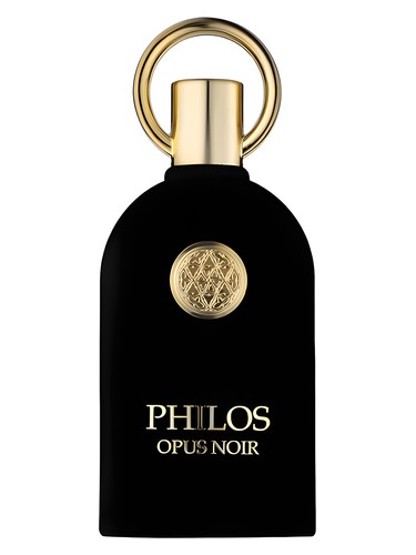 Maison Alhambra Philos Opus Noir eau de parfum bottle, a woody fragrance